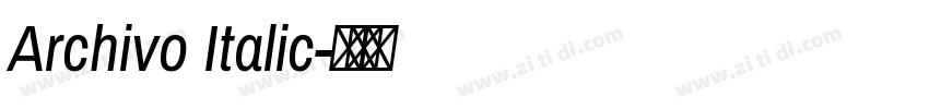 Archivo Italic字体转换